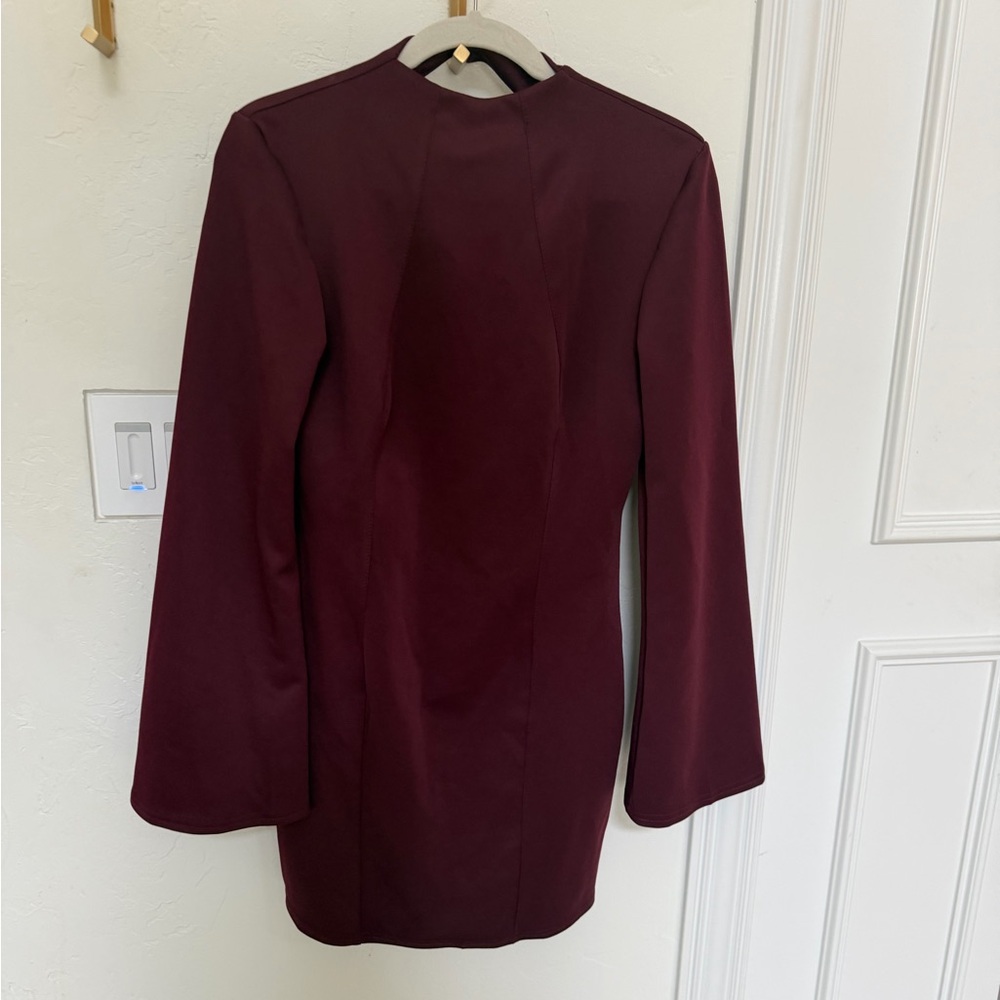 Elegant Burgundy Mini Dress